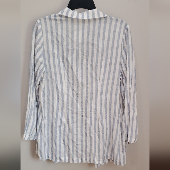 ELODIE SEERSUCKER OPEN BLAZER - Picture 2 of 7